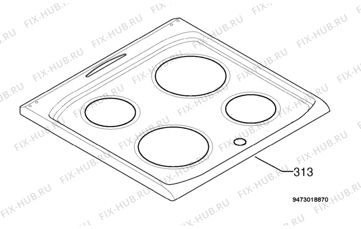 Взрыв-схема плиты (духовки) Electrolux EKC6750X - Схема узла Hob 271